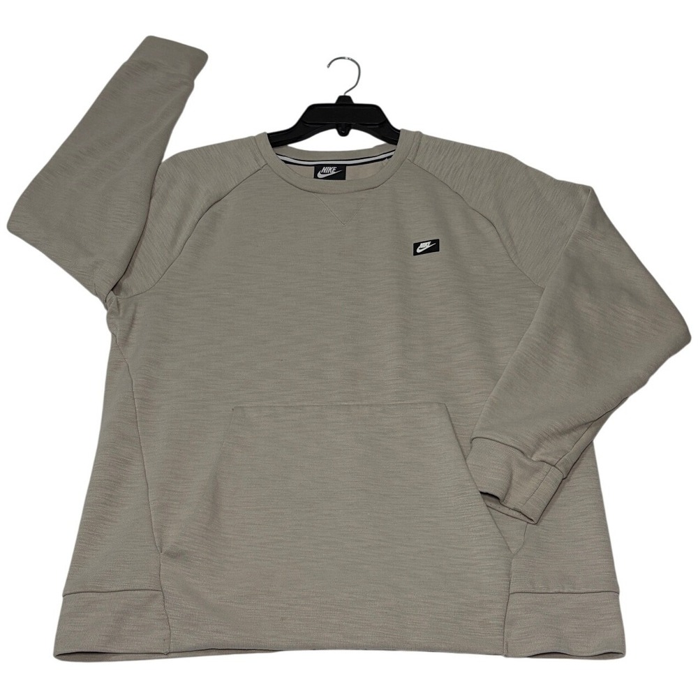 Nike Sportswear Modern Crewneck Sweatshirt Khaki Beige Tan Large